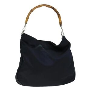 Gucci Bamboo Handle Nylon Purse